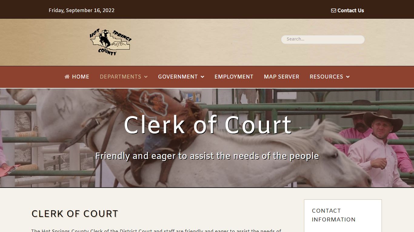 Clerk of Court - Hot Springs County Wyoming